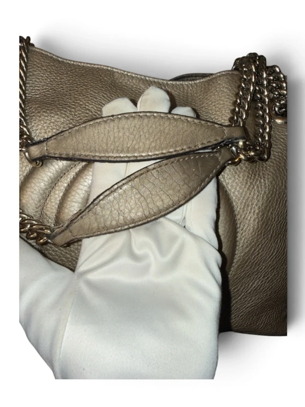 RARE METALLIC GOLD GUCCI SOHO CHAIN SHOULDER BAG